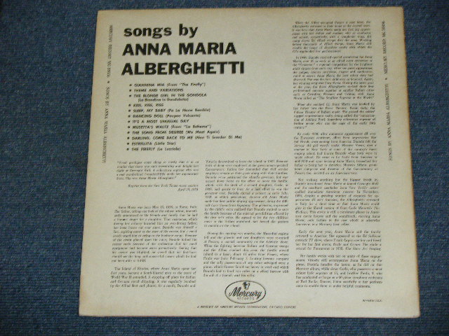 画像: ANNA MARIA ALBERGHETTI - SONGS BY ( Ex++/Ex+++ ) / 1955 US ORIGINAL MONO  LP