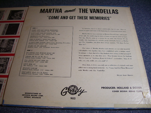 画像: MARTHA and THE VANDELLAS - COME AND GET THESE MEMORIES / 1963 US ORIGINAL MONO LP  