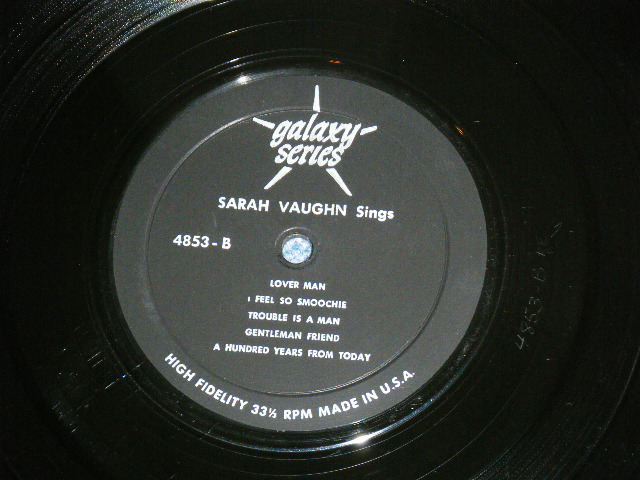 画像: SARAH VAUGHAN - SINGS ( SELECT fron 78rpm SP in The '40's )/ 19's?8  US ORIGINAL MONO LP