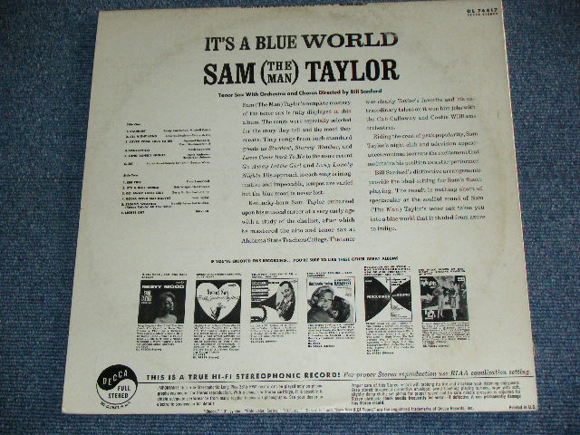 画像: SAM (THE MAN) TAYLOR - IT'S A BLUE WORLD  / 1963 US ORIGINAL Stereo  LP