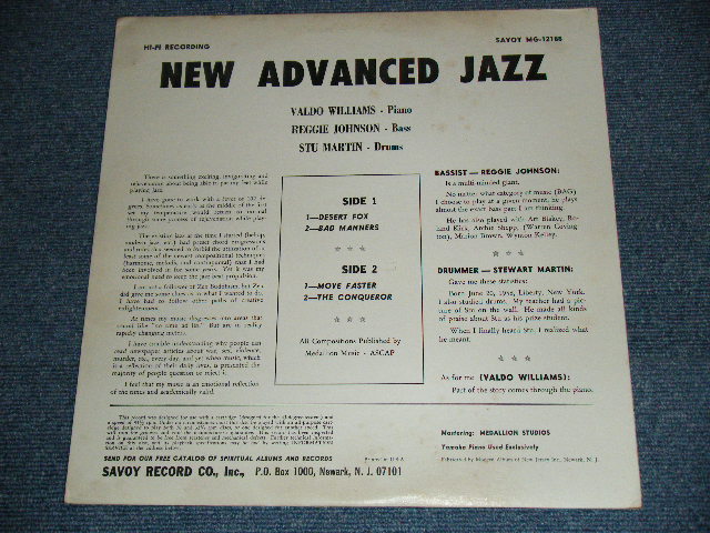 画像: VALDO WILLIAMS - NEW ADVANCED JAZZ  / 1967 US ORIGINAL MONO LP 