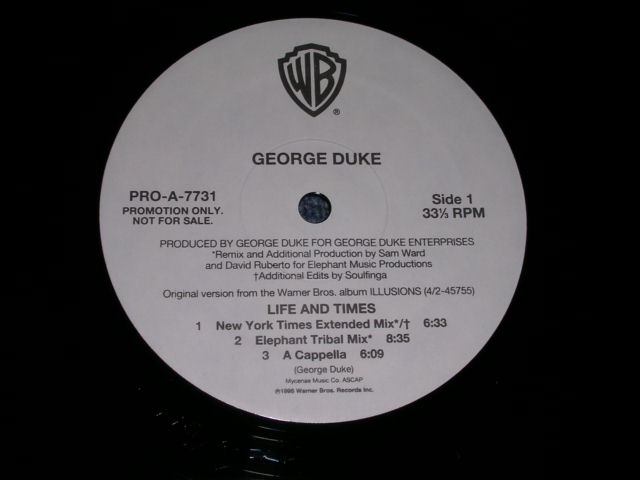 画像: GEORGE DUKE - LIFE AND TIMES / 1995 US PROMO ONLY 12" Single 