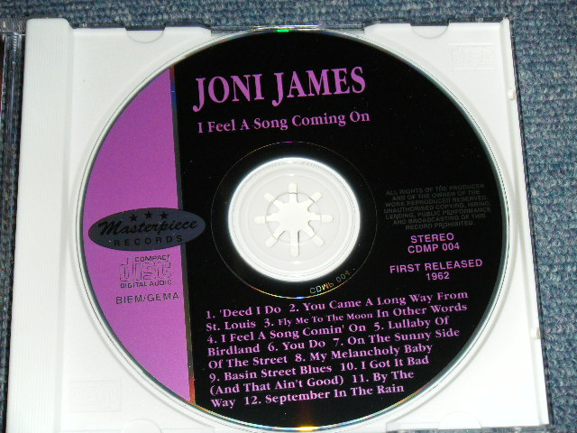 画像: JONI JAMES - I FEEL A SONG COMING ON ( Original Album ) /1994 BRAND NEW CD