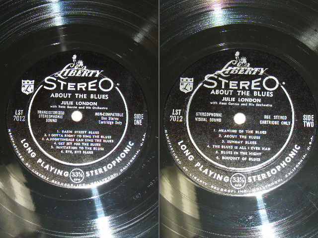 画像: JULIE LONDON -  ABOUT THE BLUES / 1958  US ORIGINAL 1st Press BLACK With SILVER Printed Label STEREO LP 