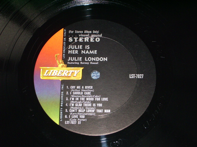 画像: JULIE LONDON - JULIE IS HER NAME ( DEBUT ALBUM /RARE CREDIT "STEREO" Logo on FRONT COVER Version / VG+++/VG+++ ) / / 1960 US STEREO ORIGINAL LP