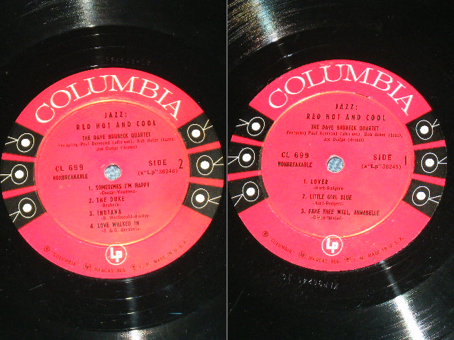 画像: THE DAVE BRUBECK QUARTET - JAZZ : RED HOT AND COOL / 1955 US ORIGINAL 1st Press  6 EYES Label MONO  LP 