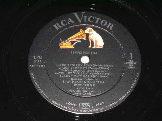 画像: VICKY LANE - I SWING FOR YOU / 1959 US ORIGINAL MONO LP