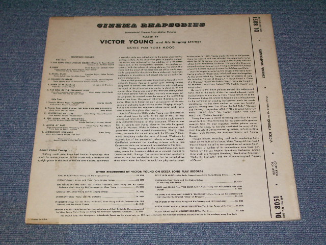 画像: VICTOR YOUNG - CINEMA RAPSODIES / 1950sUS Original Mono LP