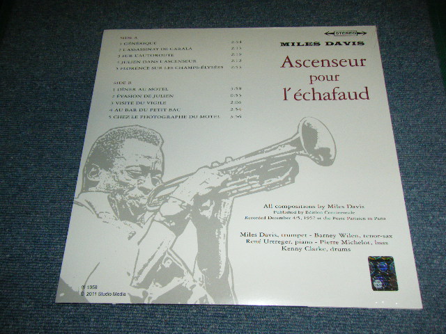 画像: MILES DAVIS - ASCENSEUR POUR L'ECHFAUD  / 2011 Reissue 180 glam Heavy Weight Sealed LP