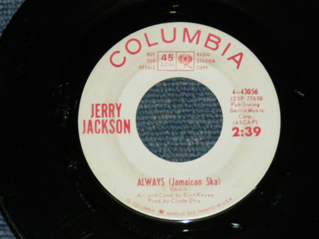 画像: JERRY JACKSON - SHRIMP BOATS ( Jamaican Ska ) / 1964 US ORIGINAL WHITE LABEL PROMO 7" Single 