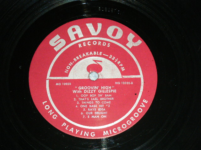 画像: DIZZY GILLESPIE - GROOVIN' HIGH / 1955  US ORIGINAL MONO Used LP  