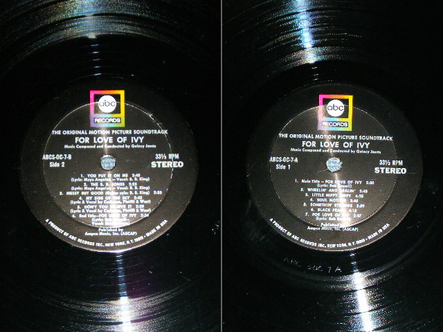 画像: ost Sound TGrack ( QUINCY JONES + B.B. KING +... ) - FOR LOVE OF IVY / 1968 US OIGINAL Used  LP 