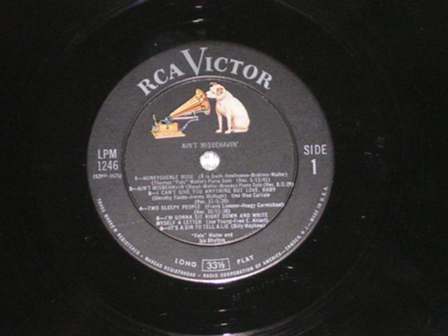 画像: FATS WALLER and His Rhythms - AIN'T MISBEHAVIN' / 1956 US ORIGINAL MONO LP