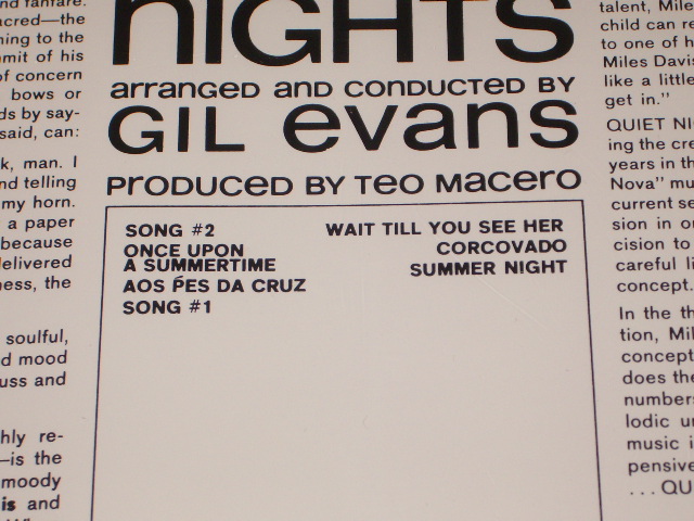 画像: MILES DAVIS - QUIET NIGHTS /  US Reissue Sealed LP  Out-Of-Print 