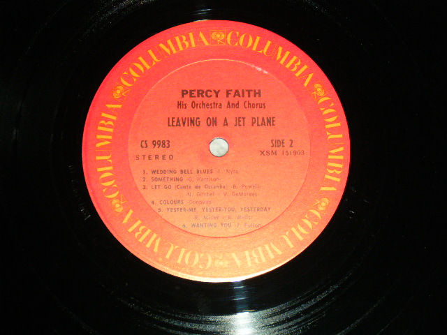 画像: PERCY FAITH - LEAVING ON A JET PLANE (Ex+++/MINT-) / 1970 US AMERICA 2nd Press Used LP  