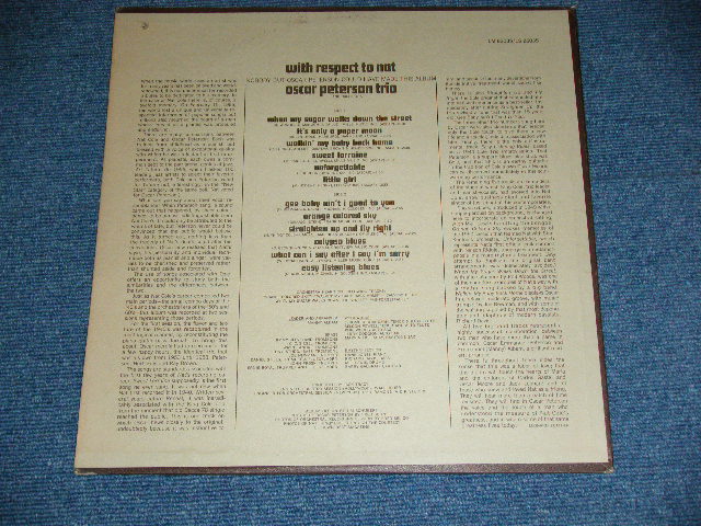 画像: OSCAR PERERSON - WITH RESPECT TO NAT ( NAT KING TRIBUTE ALBUM ) / 1966 US ORIGINAL STEREO Used LP