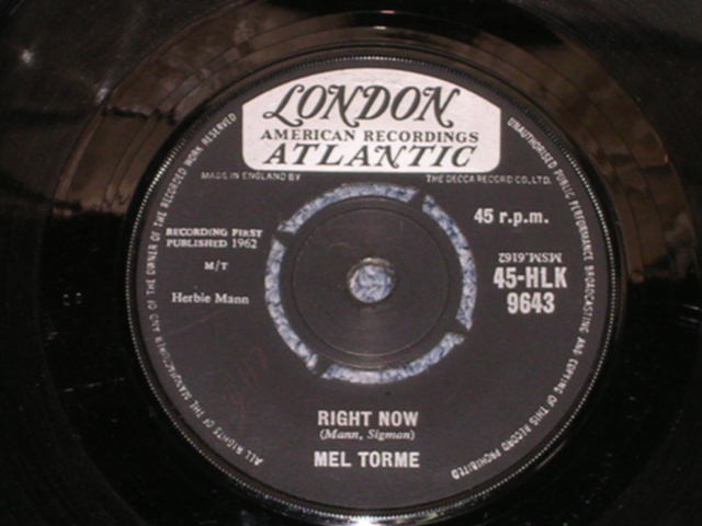 画像: MEL TORME - COMIN' HOME BABY / 1962 UK ORIGINAL 7" Single 