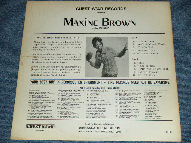 画像: MAXINE BROWN - ALL IN MY MIND FUNNY / 1964  US ORIGINAL STEREO  LP