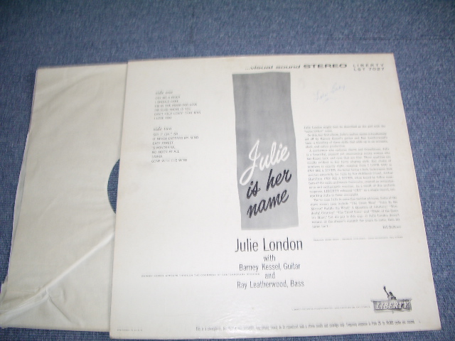 画像: JULIE LONDON - JULIE IS HER NAME ( DEBUT ALBUM /RARE CREDIT "STEREO" Logo on FRONT COVER Version / VG+++/VG+++ ) / / 1960 US STEREO ORIGINAL LP