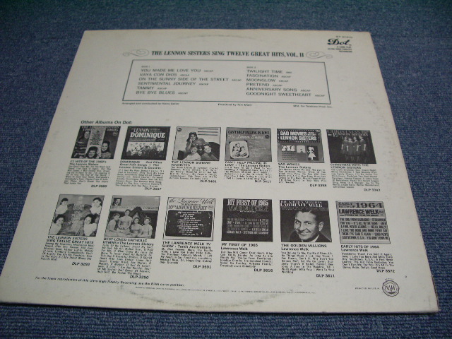 画像: LENNON SISTERS - SING TWELVE GREAT HITS, VOL.II / 1965 US ORIGINAL Stereo LP  