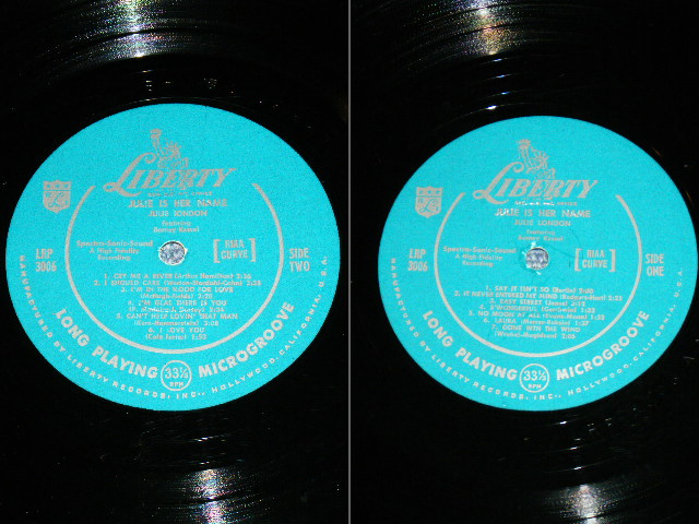 画像: JULIE LONDON - JULIE IS HER NAME ( DEBUT ALBUM : Ex++,Ex-/Ex++ ) / 1956 MONO 1st PRESS Turquoise Color LABEL LP Glossy Jcaket 