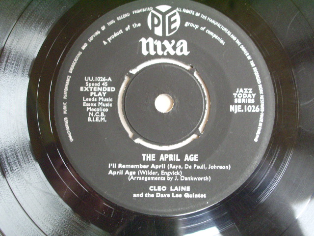 画像: CLEO LAINE - THE APRIL AGE / 1957 UK ORIGINAL 7"EP + PICTURE SLEEVE