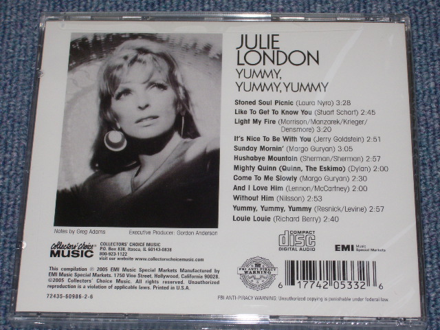 画像: JULIE LONDON - YUMMY, YUMMY, YUMMY / 2005 US SEALED CD