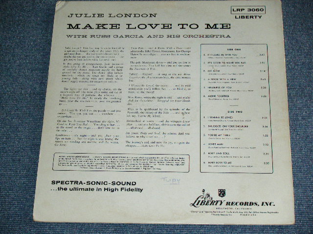 画像: JULIE LONDON - MAKE LOVE TO ME (; Ex+/Ex++) / 1957 US ORIGINAL MONO 1st PRESS Turquoise Color LABEL LP 