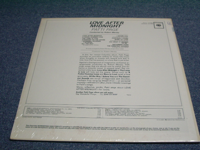 画像: PATTI PAGE - LOVE AFTER MIDNIGHT ( MINT-/MINT-) /1964 US AMERICA ORIGINAL MONO Used  LP 