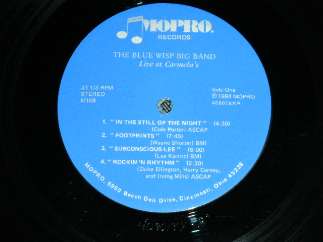 画像: THE BLUE WISP BIG BAND - LIVE ST CARMELO'S / 1984 US ORIGINAL  Used LP