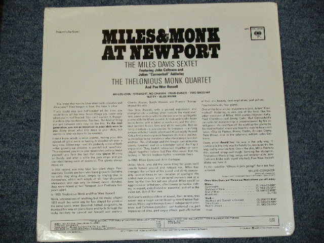 画像: MILES DAVIS & THELONIOUS MONK - MILES & MONK AT NEW PORT  /  US Reissue Sealed LP  Out-Of-Print 