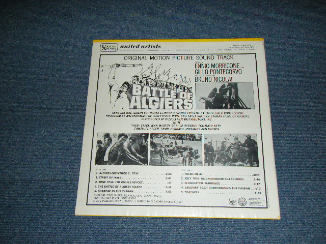 画像: OST/ ENNIO MORRICONE : GILLO PONTECORVO : BRUNO NICOLAI  - BATTLE OF ALGIERS  / 1967 US ORIGINAL Sereo LP 