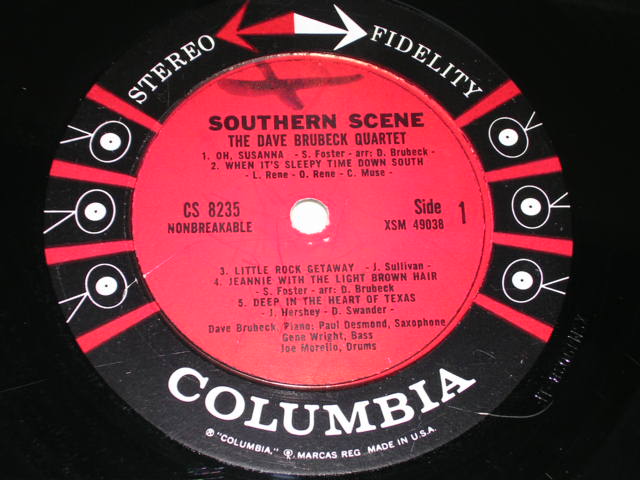 画像: DAVE BRUBECK QUARTET - SOUTHERN SCENE ( With AUTOGRAPHED SIGNED ) / 1960 US ORIGINAL Stereo LP 