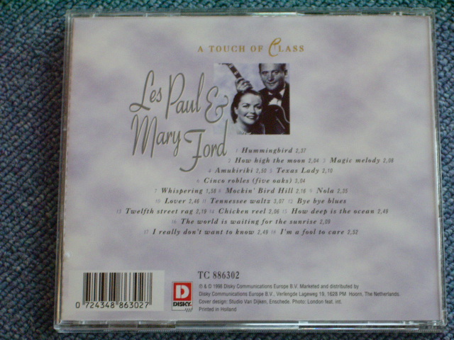 画像: LES PAUL & MARY FORD - A TOUCH OF CLASS / 1998 NETHERLANDS HOLLAND NEW CD