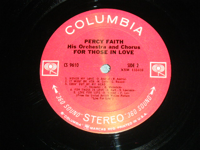 画像: PERCY FAITH - FOR THOSE IN LOVE  / 1968 US ORIGINAL Stereo LP  