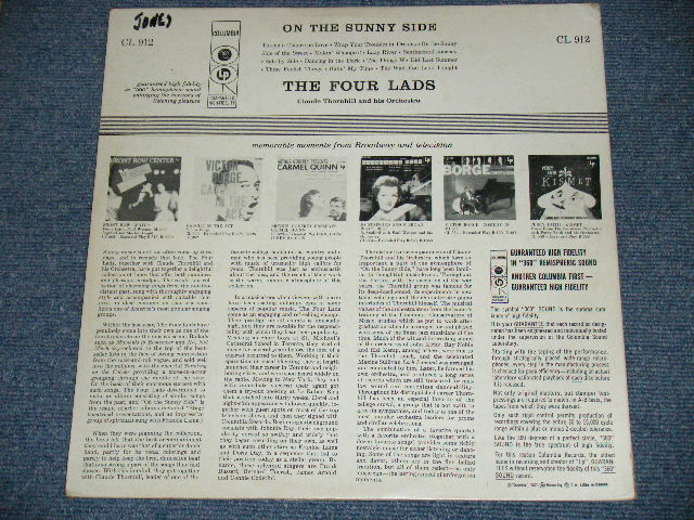 画像: THE FOUR LADS  -  ON THE SUNNY SIDE ( BLACK & WHITE  COLOR ADD. O0N BACK COVER ) / 1956 US ORIGINAL  ' MARLOON Label' MONO LP  
