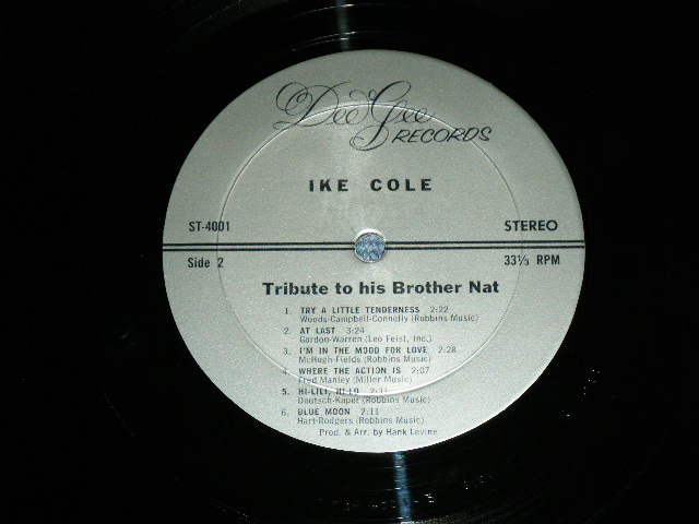 画像: IKE COLE - TRIBUTE TO HIS BROTHER NAT / 1966 US ORIGINAL STEREO  Used LP