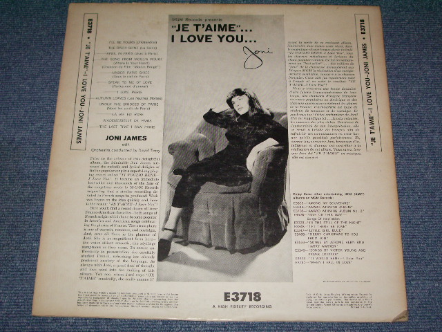画像: JONI JAMES - JE T'AIME (I LOVE YOU) / 1958 US ORIGINAL YELLOW LABEL MONO LP