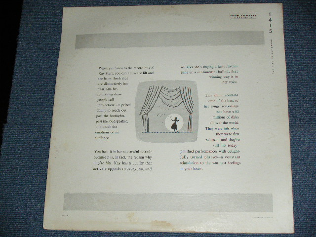 画像: KAY STARR - THE HITS OF / 1958 US ORIGINAL 2nd PRESS LABEL MONO LP