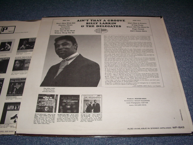 画像: BILLY LARKIN & THE DELEGATES - AIN'T THAT A GROOVE / 1966 US ORIGINAL MONO LP 