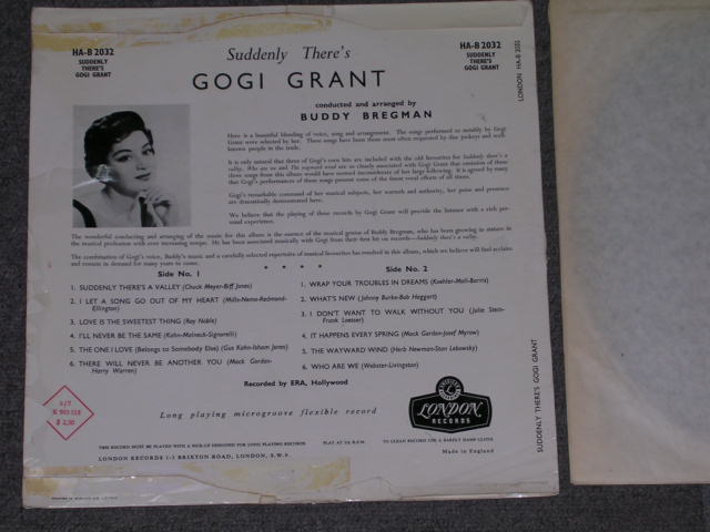 画像: GOGI GRANT - SUDDENLY THERE'S / 1957 UK Issued ORIGINAL MONO LP