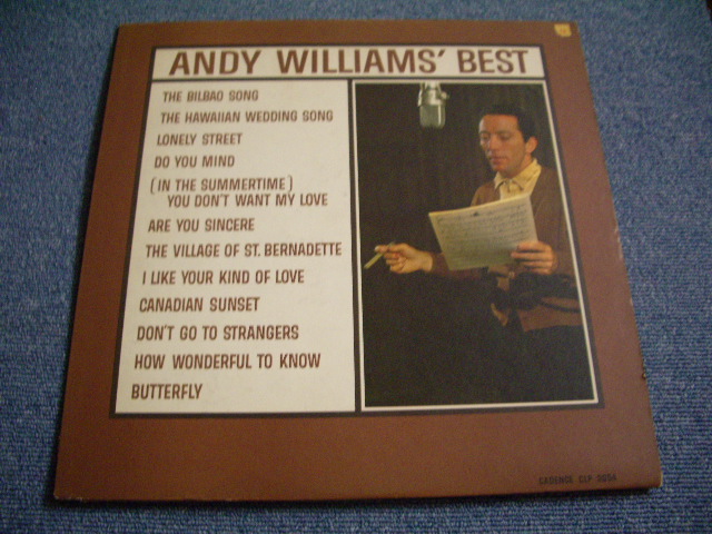 画像1: ANDY WILLIAMS - BEST / US ORIGINAL MONO LP  
