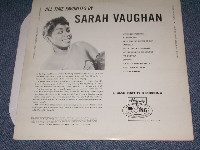 画像: SARAH VAUGHAN - ALL TIME BY FAVORITES / 1963 US ORIGINAL MONO LP 