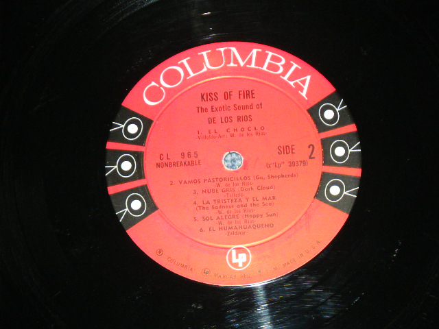画像: DE LOS RIOS - KISS OF FIRE  / 1957 US ORIGINAL 360 Sound Label MONO LP