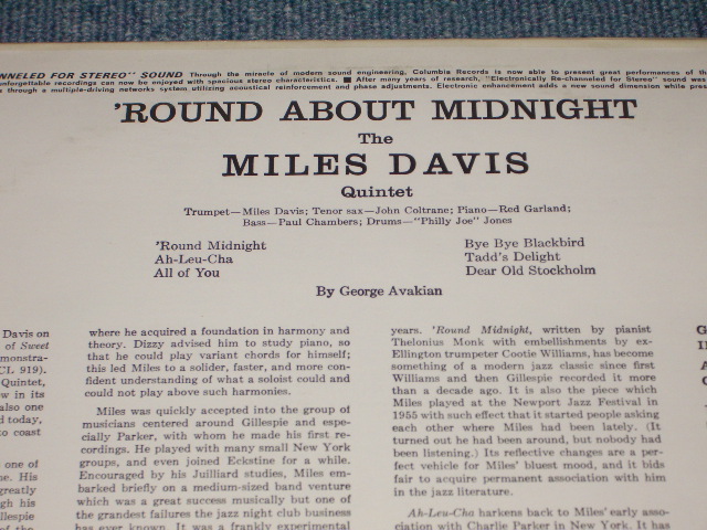 画像: MILES DAVIS- ROUND ABOUT MIDNIGHT /  US Reissue Rrae STEREO Sealed LP  Out-Of-Print 