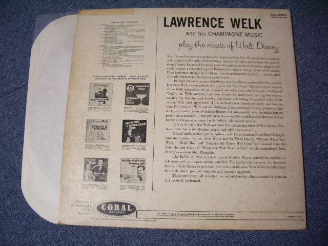 画像: LAWRENCE WELK - Play The Music of WALT DISNEY / 1956 US ORIGINAL LP  