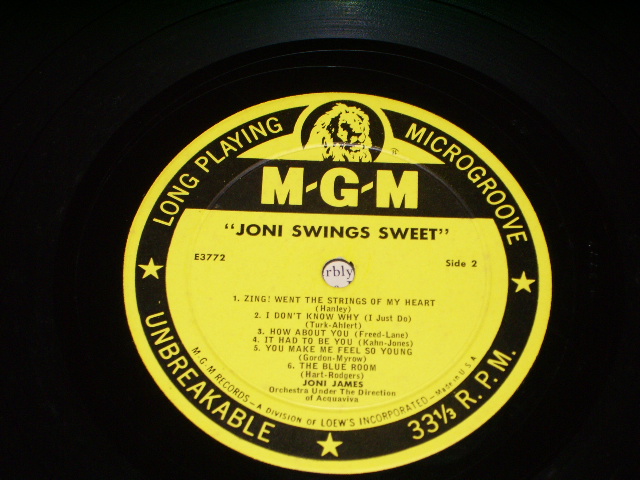 画像: JONI JAMES - JONI SINGS SWEE ( FC:Ex++,BC:Ex+/ Ex++ Looks:Ex+ ) / 1959 US ORIGINAL YELLOW Label  STEREO LP