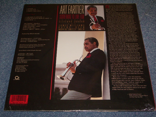 画像: ART FARMER  - SOMETHING TO LIVE FOR  / 1987 US ORIGINAL Sealed  LP