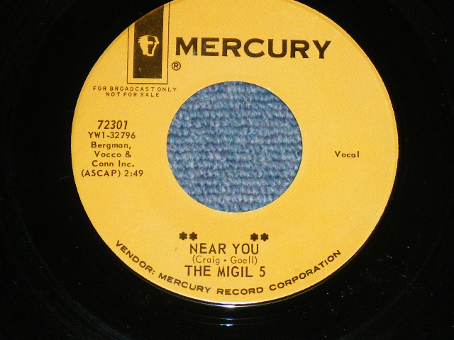 画像: THE MIGIL 5 - NEAR YOU  / 1964 US ORIGINAL PROMO 7" Single 