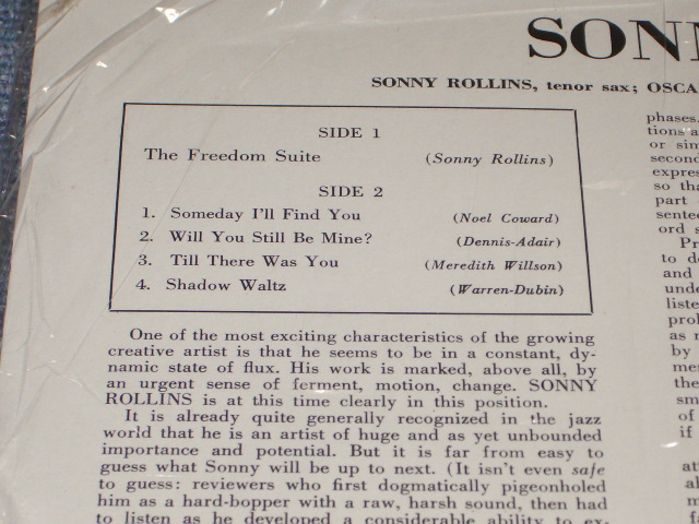 画像: SONNY ROLLINS -  FREEDOM SUITE  / WEST-GERMANY Reissue Sealed LP